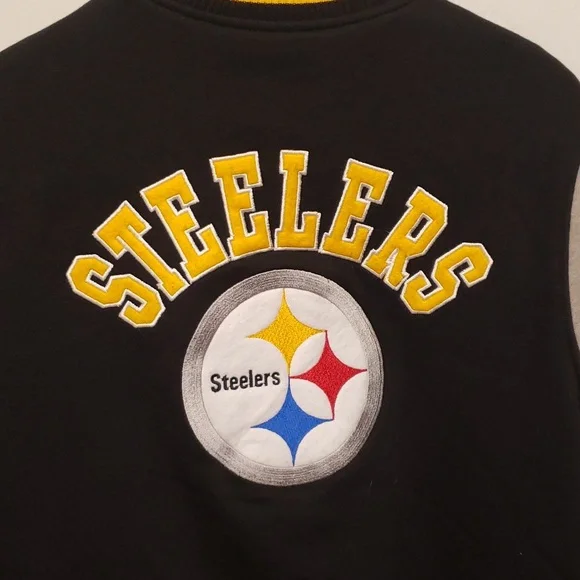 WOMEN'S LARGE NFL STEELERS LETTERMAN/VARSITY JACKET - Picture 8 of 16